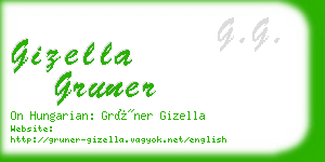 gizella gruner business card